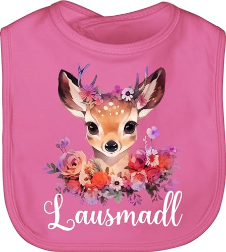 Shirtracer Baby Lätzchen - Kompatibel mit Oktoberfest Outfit - Lausmadl Lausmadel Lausdrindl Lausmädchen - Unisize - Pink - bayerisches bayerische volksfest bavarian boarische oktoberfest- von Shirtracer