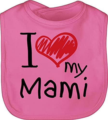 Baby Lätzchen - Mama - I love my Mami - Unisize - Pink - muddi beste latz mamas mum kinderlatz mutter mom muttertagsgeschenk moms mommy bild muttertag mother's day mutti mama's muttertagsgeschenke von Shirtracer