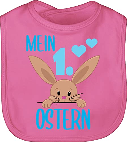 Baby Lätzchen - Ostergeschenke - Mein 1. Ostern Hase I Mein erstes Ostern I Easter - Unisize - Pink - osteroutfit ostergeschenk ostermotiv 1 kinderlätze erste geschenke geschenk oster rabbit bibs von Shirtracer