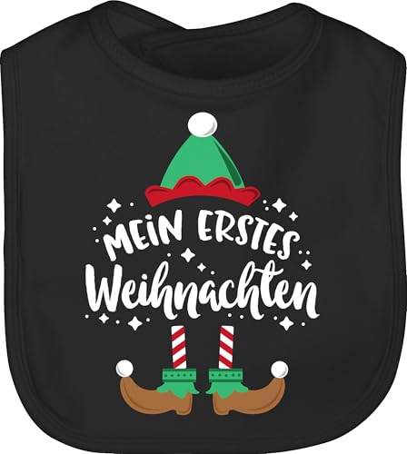Shirtracer Baby Lätzchen - Geschenke Christmas - Mein erstes Weihnachten - weiß - Unisize - Schwarz - outfit weihnachtsmotiv first laetzchen weihnacht erste latz weihnachts my baby-lätzchen von Shirtracer