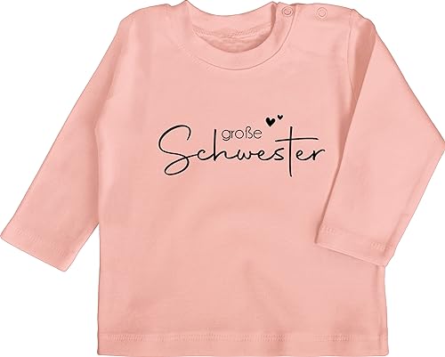 Baby Langarmshirt - Große Schwester - Big Sister - 18/24 Monate - Babyrosa - schwestern langarm sis shirt geschenke für grosse kinder großes große+schwester+geschenk fuer geschenk 2024 von Shirtracer