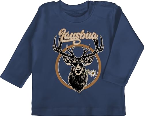 Baby Langarmshirt - Kompatibel mit Oktoberfest Outfit - Lausbua Hirsch Hirschgeweih Lausbub - 18/24 Monate - Navy Blau - Trachtenmode bayrisch Langarm Bayern Tshirt bayerischer Shirt Tracht Baby Langarmshirt - Kompatibel mit Oktoberfest Outfit - Lausbua Hirsch Hirschgeweih Lausbub - 18/24 Monate - Navy Blau - Trachtenmode bayrisch Langarm Bayern Tshirt bayerischer Shirt Tracht von Shirtracer