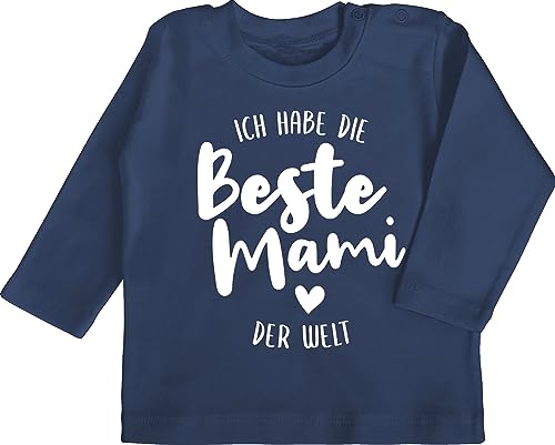 Baby Langarmshirt - Mama - Ich Habe die Beste Mami der Welt - 18/24 Monate - Navy Blau - muddi mam Tshirt Mamas Mum is The Best Babykleidung Mutter ist t-Shirt muttertagsgeschenk hab Langarm Mommy Baby Langarmshirt - Mama - Ich Habe die Beste Mami der Welt - 18/24 Monate - Navy Blau - muddi mam Tshirt Mamas Mum is The Best Babykleidung Mutter ist t-Shirt muttertagsgeschenk hab Langarm Mommy von Shirtracer