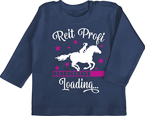 Baby Langarmshirt - Pferde - REIT Profi Loading - 6/12 Monate - Navy Blau - pferdefans reitprofi pferdemotiv pferden sprüche Reitsport pferdemotiven pferdeliebe Pferd Pferd, reitersache von Shirtracer