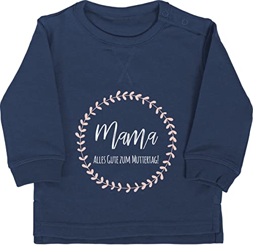 Baby Pullover Jungen Mädchen - Alles Gute zum Muttertag Rosa - 6/12 Monate - Navy Blau - muttertagsgeschenk muttertags muttertagsgeschenke mama mutter muttertaggeschenke mamatags mothers day von Shirtracer