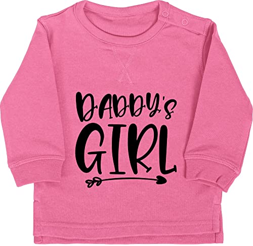 Baby Pullover Jungen Mädchen - Geschenk zum Vatertag - Daddys Girl - 12/18 Monate - Pink - vater tag herrentagsgeschenk 1.vatertagsgeschenk männertagsgeschenk 1. vatertagsgeschenk dad vatertags von Shirtracer