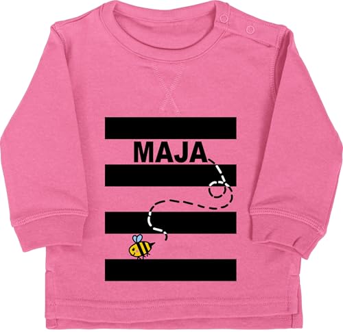 Baby Pullover Jungen Mädchen - & - Bienen Kostüm Maja Karneval I Kostüm Biene Fasching - 6/12 Monate - Pink - fastnacht imker faschings bienchen fasnacht karnevals verkleidung kinderfasching von Shirtracer