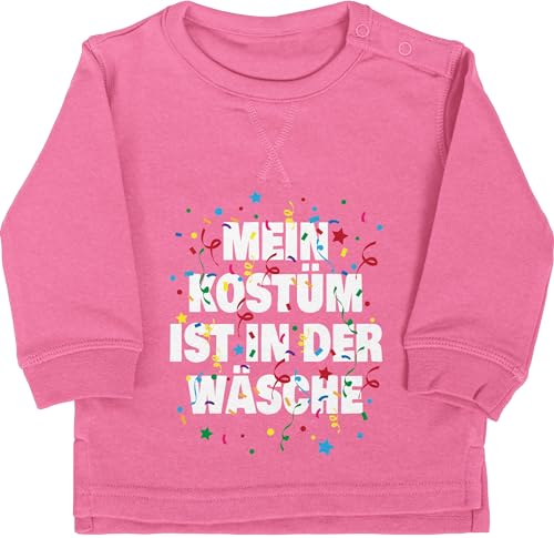 Shirtracer Baby Pullover Jungen Mädchen - Karneval & Fasching - Mein Kostüm ist in der Wäsche Konfetti - 18/24 Monate - Pink - karnelval verkleidungen rosenmontag fasent carneval fasnets karnewal von Shirtracer