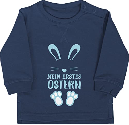 Baby Pullover Jungen Mädchen - Ostergeschenke - Mein erstes Ostern Hase I Osterhase I Oster Hase I Easter - 12/18 Monate - Navy Blau - outfit osterkleidung ostermotiv my babykleidung babys erste von Shirtracer