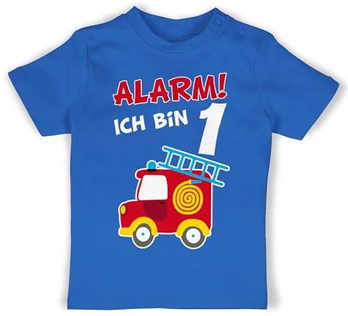 Baby T-Shirt Mädchen Jungen - 1. Geburtstag - Alarm ich Bin eins Feuerwehrauto - 18/24 Monate - Royalblau - geburtstagsshirt+1+Jahr 1 Jahr Feuerwehr Tshirt geburtstagsshirt one einjährige Shirt Baby T-Shirt Mädchen Jungen - 1. Geburtstag - Alarm ich Bin eins Feuerwehrauto - 18/24 Monate - Royalblau - geburtstagsshirt+1+Jahr 1 Jahr Feuerwehr Tshirt geburtstagsshirt one einjährige Shirt von Shirtracer