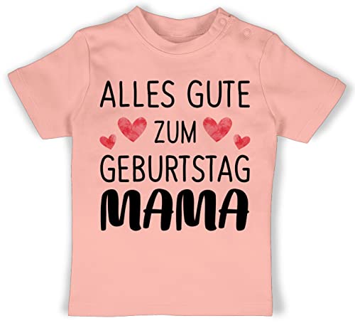 Baby T-Shirt Mädchen Jungen - Alles Gute zum Geburtstag Mama - 3/6 Monate - Babyrosa - Geschenk Fuer Mutter Tshirt für mütter Shirt Mothers t muttertags muttertaggeschenke besten Mamas mamatags von Shirtracer