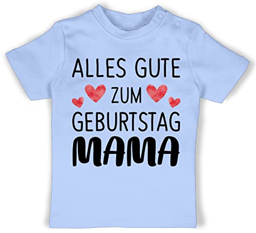 Baby T-Shirt Mädchen Jungen - Alles Gute zum Geburtstag Mama - 1/3 Monate - Babyblau - Geschenke für Mutter Shirt Mami Geschenk t Mothers Day Muttertag Beste 2024 besondere Tag die Tags gesxhenk von Shirtracer