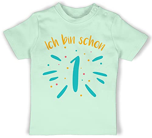 Baby T-Shirt Mädchen Jungen - Mama - Mommy's Little Girl - 18/24 Monate - Mintgrün - für Mutter Mamas t-Shirts Mother's Day mums Tshirt Mutti Mother Oberteil muddi t Shirt Baby-Mama von Shirtracer