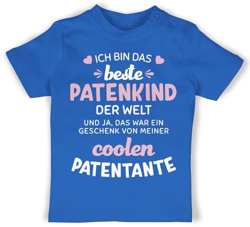 Baby T-Shirt Mädchen Jungen - Patentante - Ich Bin das Beste Patenkind der Welt weiß/rosa - 18/24 Monate - Royalblau - Babykleidung Junge patentanten bestes Tshirt lustige godi coolste Shirt Baby T-Shirt Mädchen Jungen - Patentante - Ich Bin das Beste Patenkind der Welt weiß/rosa - 18/24 Monate - Royalblau - Babykleidung Junge patentanten bestes Tshirt lustige godi coolste Shirt von Shirtracer
