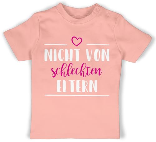 Baby T-Shirt Mädchen Jungen - Sprüche - Nicht von schlechten Eltern - pink - 3/6 Monate - Babyrosa - Babykleidung mit sprüchen Spruch Tshirt t-Shirts für Jungs spruche lustige babygeschenke Baby T-Shirt Mädchen Jungen - Sprüche - Nicht von schlechten Eltern - pink - 3/6 Monate - Babyrosa - Babykleidung mit sprüchen Spruch Tshirt t-Shirts für Jungs spruche lustige babygeschenke von Shirtracer