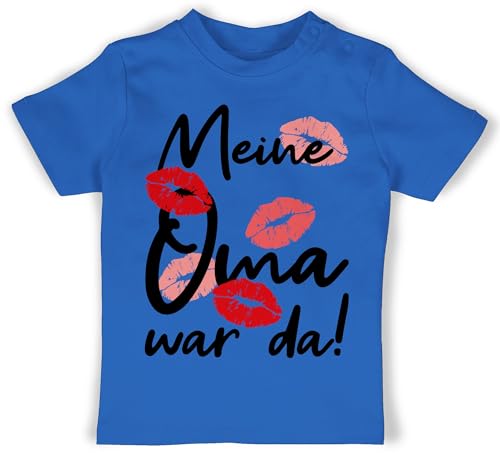 Baby T-Shirt Mädchen Jungen - Strampler & Junge - Meine Oma war da - schwarz - 18/24 Monate - Royalblau - sprüche für babysachen Shirt mit sprüchen Spruch Tshirt babygeschenke lustig Shirts von Shirtracer