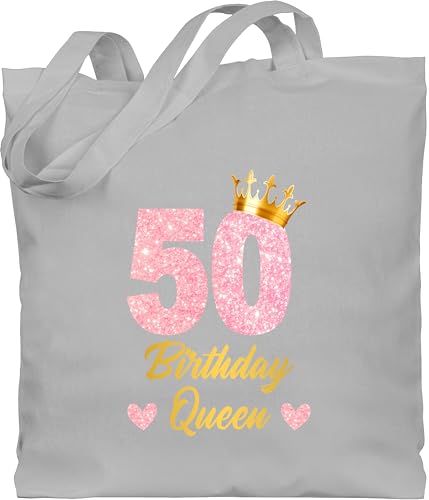 Shirtracer Baumwolltasche - Geburtstag - 50 Birthday Queen I 50. Geburtstags Königin I 50iger Geburtstagsgeschenk Fünfzigster - Unisize - Hellgrau - geburtstagstasche 50er geschenk zum fünfzigsten Shirtracer Baumwolltasche - Geburtstag - 50 Birthday Queen I 50. Geburtstags Königin I 50iger Geburtstagsgeschenk Fünfzigster - Unisize - Hellgrau - geburtstagstasche 50er geschenk zum fünfzigsten von Shirtracer