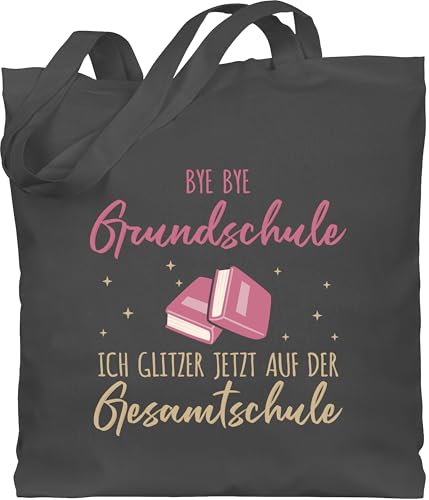 Baumwolltasche - Abgänger - Taschen - Bye Bye Grundschule ich glitzer jetzt auf der Gesamtschule | Gesamtschule Einschulung | Einschulung 5. Klasse | Schulwechsel ins Gesamti | Grundschule Abschied von Shirtracer