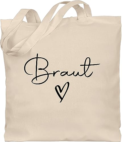 Baumwolltasche - JGA Junggesellenabschied Frauen - Braut Bride - Unisize - Naturweiß - tasche bachelorette party stoffbeutel jutebeutel jungesselnabschied baumwolle aus junggesellinnenabschied von Shirtracer