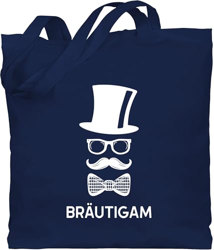 Baumwolltasche - JGA Junggesellenabschied Männer - Bräutigam Gentleman - Unisize - Navy Blau - jutebeutel jungesellenabschied polterabend tasche jungesselnabschied beutel hen party stoffbeutel von Shirtracer