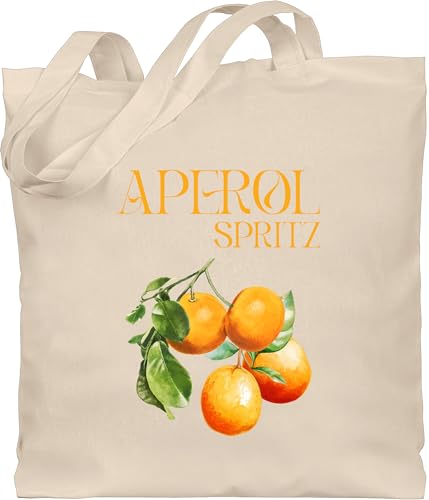 Baumwolltasche - Karneval & Fasching - Taschen - Aperol Spritz Orangen Aperol Kostüm - Unisize - Naturweiß - jutebeutel kamellebeutel faschings tasche wurfbeutel karnevals beutel karnevalsbeutel von Shirtracer