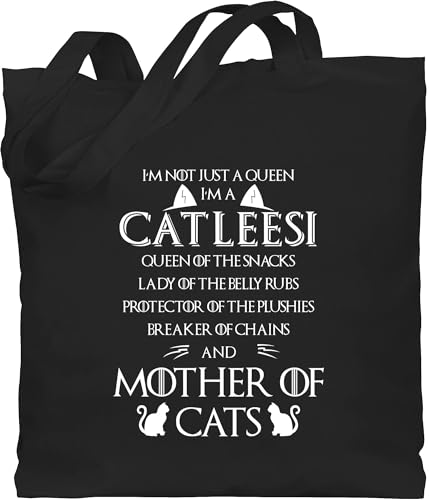 Baumwolltasche - Katzenbesitzer Geschenk Katze - I'm a Catleesi - Unisize - Schwarz - mother of cats beutel einkaufstasche mit katzenmotiv cat mom baumwolle katzentasche katzen tasche zocker von Shirtracer