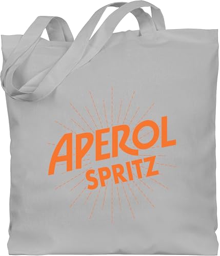 Baumwolltasche - & Fasching - Taschen - Aperol Spritz Kostüm I Karneval Kostüm Aperol Spritz - Unisize - Hellgrau - beutel kamellebeutel faschings sauf jutebeutel wurfbeutel karnevals saufen von Shirtracer