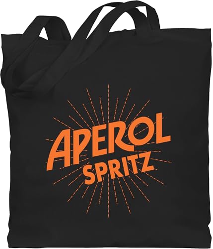 Baumwolltasche - & Fasching - Taschen - Aperol Spritz Kostüm I Karneval Kostüm Aperol Spritz - Unisize - Schwarz - beutel kamellebeutel faschings sauf jutebeutel wurfbeutel karnevals saufen von Shirtracer