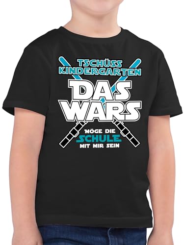 Kinder T-Shirt Jungen - Einschulung Junge - Das Wars Kindergarten Tschüss Kita - 164 (14/15 Jahre) - Schwarz - Jungs Tshirt Geschenk für Kind letzter kindergartentag einschulungs Outfit von Shirtracer