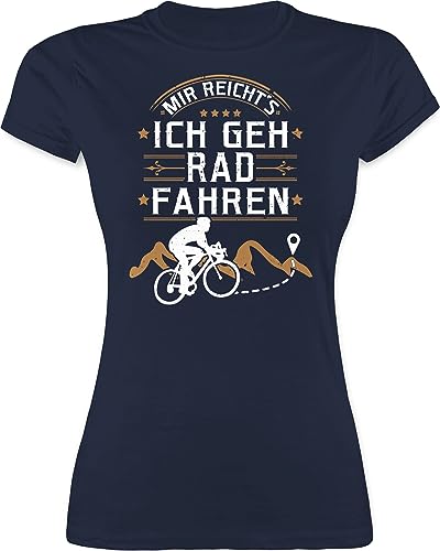 Shirt Damen - Fahrrad Bekleidung Radsport - Mir reicht's ich GEH Rad Fahren - L - Navy Blau - Tshirt Frauen fahrradliebhaber t fahrradfahren Shirts fahrrädern t-Shirt fahrradsprüchen - L191 von Shirtracer