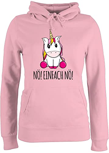 Pullover Damen Hoodie Frauen - Geschenk - Nö! Einfach Nö! Einhorn Unicorn Lustig Bevor Du fragst Nein - M - Hellrosa - Hoodies nö Fun-Kapuzenpullover Kadin kiyafetleri pullis Kapuze von Shirtracer