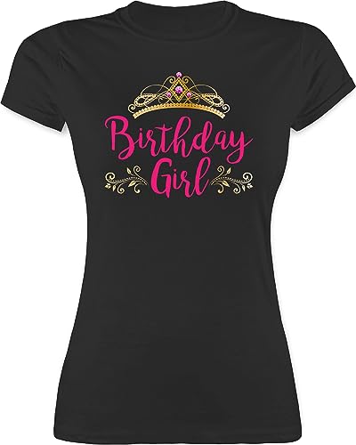 Shirt Damen - Geburtstag - Birthday Girl Krone - XL - Schwarz - Frau Tshirt geburtstagsshirt Frauen Geschenk t-schirt t Shirts t-Shirt t-Shirts mädchen 16. Geburtstags Tshirts von Shirtracer