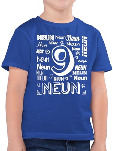 Kinder T-Shirt Jungen - 9. Geburtstag - Neunter Zahlen - 140 (9/11 Jahre) - Royalblau - Junge Tshirt 9 Jahre geburtstagsshirt neun Shirt alt t Jungs t-Shirts fã¼r Birthday 9.Geburtstag Kind von Shirtracer