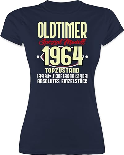 Shirt Damen - 60. Geburtstag - Sechzigster I Oldtimer Spezial Modell 1964 - XXL - Navy Blau - Geschenk 60 Tshirt Jahre zum überraschung ab sechzigsten Outfit Geschenke 60+Geburtstag+Frau+Geschenk von Shirtracer