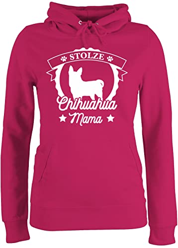 Pullover Damen Hoodie Frauen - Geschenk für Hundebesitzer - Stolze Chihuahua Mama - XL - Fuchsia - Kadin kiyafetleri hundepullover Hunde Spruch Hoddies/pullies Hunden Hoodies haustierhoodie von Shirtracer