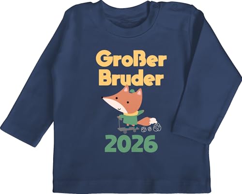Baby Langarmshirt - Großer Bruder Fuchs 2026-18/24 Monate - Navy Blau - Shirt gro er Brother bro Tshirt Langarmshirt+großer+Bruder große brüder babysachen Geschenk für großen Bruder Big Baby Langarmshirt - Großer Bruder Fuchs 2026-18/24 Monate - Navy Blau - Shirt gro er Brother bro Tshirt Langarmshirt+großer+Bruder große brüder babysachen Geschenk für großen Bruder Big von Shirtracer