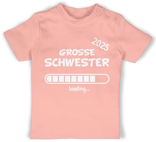 Baby T-Shirt Mädchen Jungen - Geschwister Bruder und - Große Schwester 2025 Loading - 18/24 Monate - Babyrosa - t Shirt Sister Babybekleidung größe babyshirt Big babyshirts Bald Oberteil von Shirtracer