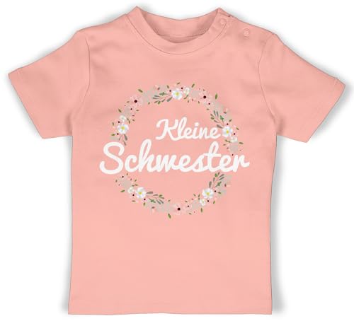 Baby T-Shirt Mädchen Jungen - Kleine Schwester - 3/6 Monate - Babyrosa - Little Sister schwesteen Tshirt Lil sis Schwestern Shirt Kleiner Schwester-Baby schwesterngeschenk t-Shirts Geschenk Keine von Shirtracer