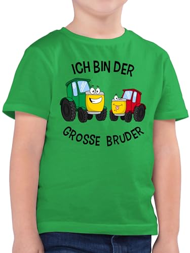 Kinder T-Shirt Jungen - Großer - Ich Bin der Grosse Bruder Traktor - 104 (3/4 Jahre) - Grün - Geschenk grosser t Shirt Jungs großer+Bruder mit Tshirt großen EIN t-Shirts fã¼r 2024 jetzt Junge von Shirtracer