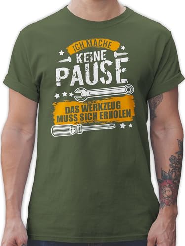 T-Shirt Herren - Geschenke - Ich Mache Keine Pause das Werkzeug muss Sich erholen I Geschenk Handwerker I Maurer I Dachdecker I KFZ Mechaniker I Tischler I Maler - L - Army Grün T-Shirt Herren - Geschenke - Ich Mache Keine Pause das Werkzeug muss Sich erholen I Geschenk Handwerker I Maurer I Dachdecker I KFZ Mechaniker I Tischler I Maler - L - Army Grün von Shirtracer
