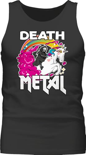 Tank Top Männer - Heavy Musik Hard Rock - Death Metal Sensenmann auf einem Einhorn - 3XL - Schwarz - Festival Unicorn Shirts Konzert Regenbogen Herren ärmellos Festivals Tanktop konzerte unterhemd Tank Top Männer - Heavy Musik Hard Rock - Death Metal Sensenmann auf einem Einhorn - 3XL - Schwarz - Festival Unicorn Shirts Konzert Regenbogen Herren ärmellos Festivals Tanktop konzerte unterhemd von Shirtracer