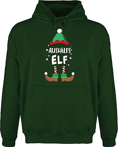 Hoodie Herren Pullover Männer - Weihnachten Aushilfs-Elf I Weihnachtself I Weihnachts Elf I Christmas Elf - XXL - Dunkelgrün - weihnachtshoody Weihnachtspullover Hoody Merry x-Mas elfe Pulli von Shirtracer