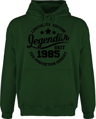 Hoodie Herren Pullover Männer - 40. Geburtstag - Legendär seit 1985 - L - Dunkelgrün - 1982 40er 1984 Hoodies 40 1983 Man 40.Geburtstag Made in 40-er Jahre vierzig Perfektion 40ig 40ster 40ter von Shirtracer