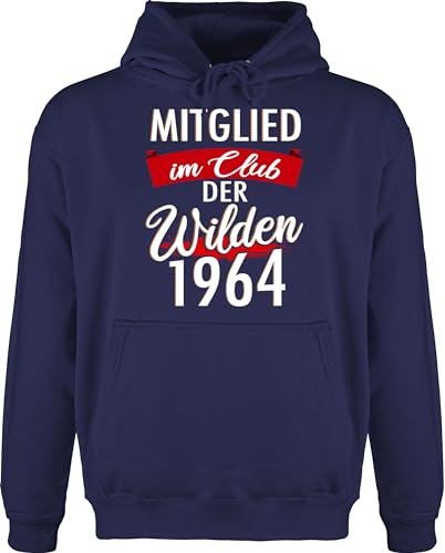 Shirtracer Hoodie Herren Pullover Männer - 60. Geburtstag - Mitglied im Club der Wilden 1964 Sechzig - L - Navy Blau - überraschung zum 60 Jahre sechzigsten Geschenk Geschenke Geschenkideen von Shirtracer