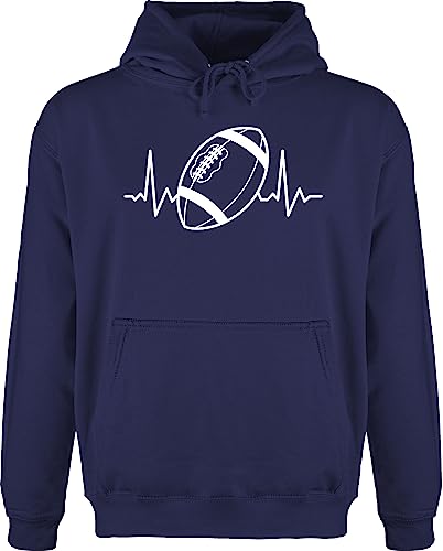 Shirtracer Hoodie Herren Pullover Männer - American - Football Herzschlag - weiß - 3XL - Navy Blau - Geschenke Hoodies Fun-Kapuzenpullover Pulli hudis Hoody Hoddies/pullies pullis Kapuzenpullover Shirtracer Hoodie Herren Pullover Männer - American - Football Herzschlag - weiß - 3XL - Navy Blau - Geschenke Hoodies Fun-Kapuzenpullover Pulli hudis Hoody Hoddies/pullies pullis Kapuzenpullover von Shirtracer