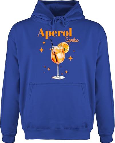 Hoodie Herren Pullover Männer - Karneval & Fasching - Aperol Spritz Kostüm I Aperoli I Aperollin Freundin Spritztour - 3XL - Royalblau - Faschings Glas Pulli Outfit Karnevals getränk Oberteile von Shirtracer