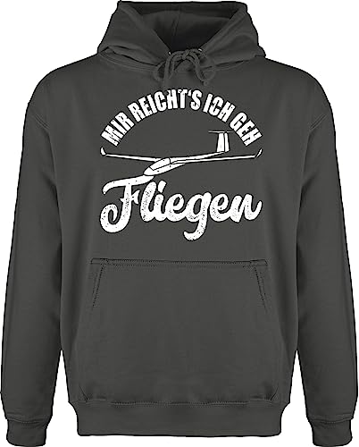 Hoodie Herren Pullover Männer - Beruf und Job Geschenke - Mir reicht's ich geh fliegen - Geschenk Segelflieger Segelfliegen Segelflug - M - Anthrazit - arbeit flieger fun-kapuzenpullover kollegen von Shirtracer