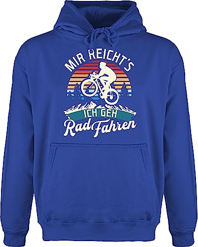 Shirtracer Hoodie Herren Pullover Männer - Fahrrad Bekleidung Radsport - Mir reicht's ich GEH Rad Fahren - Vintage - weiß - XXL - Royalblau - Geschenk fahrradliebhaber Radfahren fahrradmotiv .Fahrrad von Shirtracer