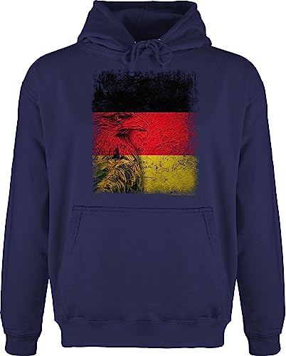 Shirtracer Hoodie Herren Pullover Männer - Fußball EM - Deutschland WM Adler Flagge Germany - XS - Navy Blau - Fussball Kleidung Europameisterschaft deutsche Hoodies fu Ball Deutscher Kapuzenpullover Shirtracer Hoodie Herren Pullover Männer - Fußball EM - Deutschland WM Adler Flagge Germany - XS - Navy Blau - Fussball Kleidung Europameisterschaft deutsche Hoodies fu Ball Deutscher Kapuzenpullover von Shirtracer