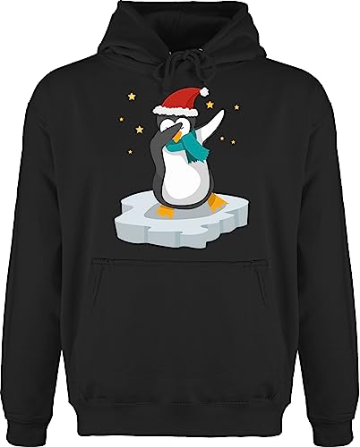 Hoodie Herren Pullover Männer - Geschenke Christmas Bekleidung - Dab Pinguin Weihnachten - XS - Schwarz - Weihnachtspullover weihnachspullis weihnachtsmotiv Dabbing Pulli Xmas+Pullover von Shirtracer